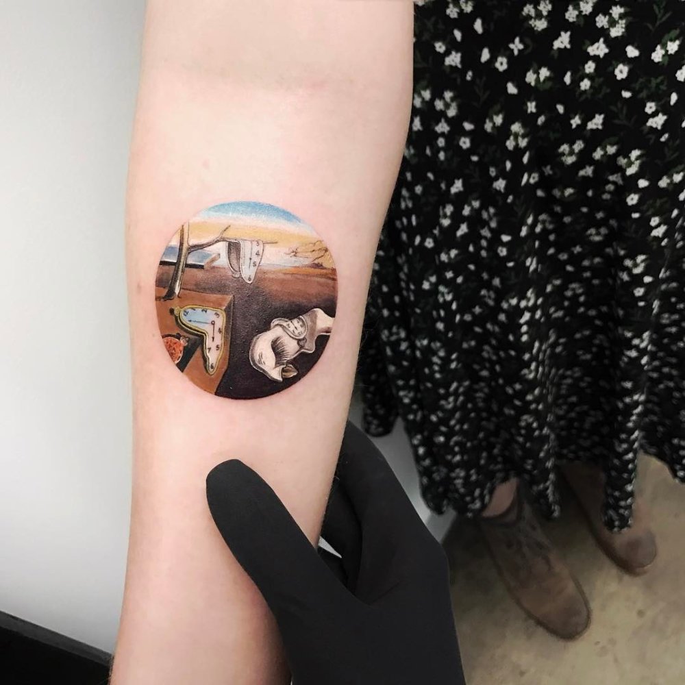 Dazzlingly Beautiful Illustration Tattoos Inside Tiny Circles By Eva Krbdk 7