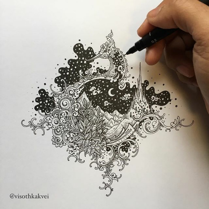 Fantastic Doodles With Digital Enhancement By Visoth Kakvei 22