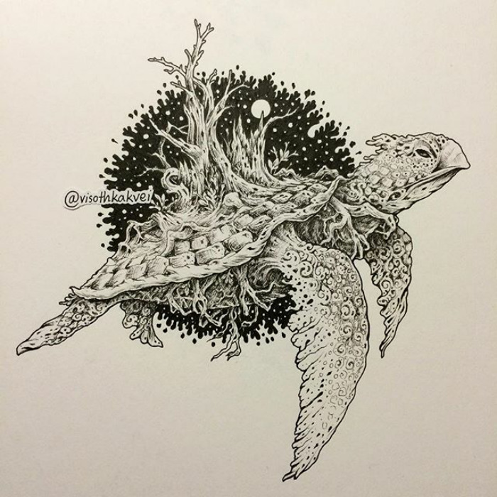 Fantastic Doodles With Digital Enhancement By Visoth Kakvei 33