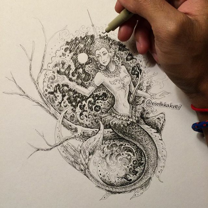 Fantastic Doodles With Digital Enhancement By Visoth Kakvei 34