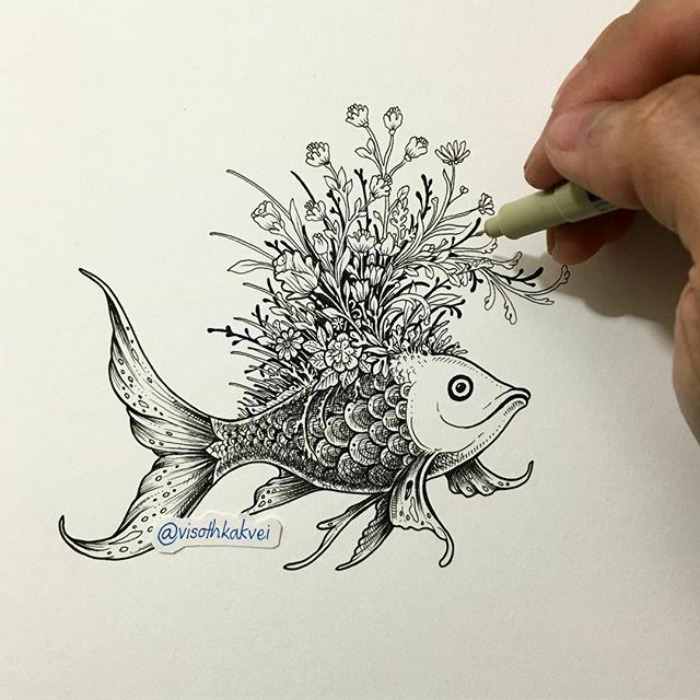 Fantastic Doodles With Digital Enhancement By Visoth Kakvei 41