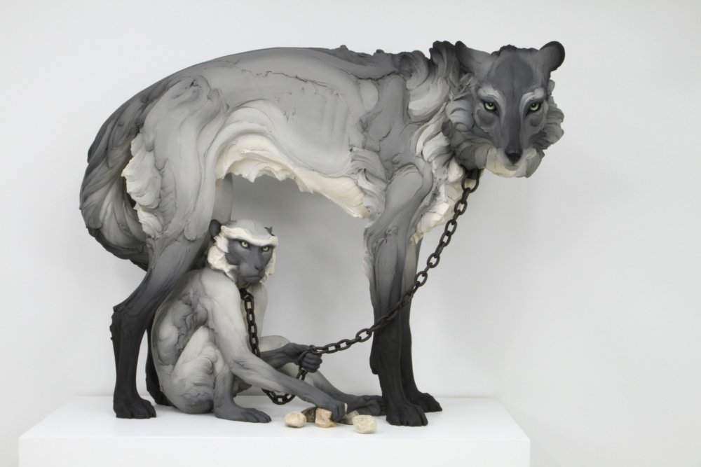 Fascinating Human Emotions Themed Animal Sculptures By Beth Cavener 6