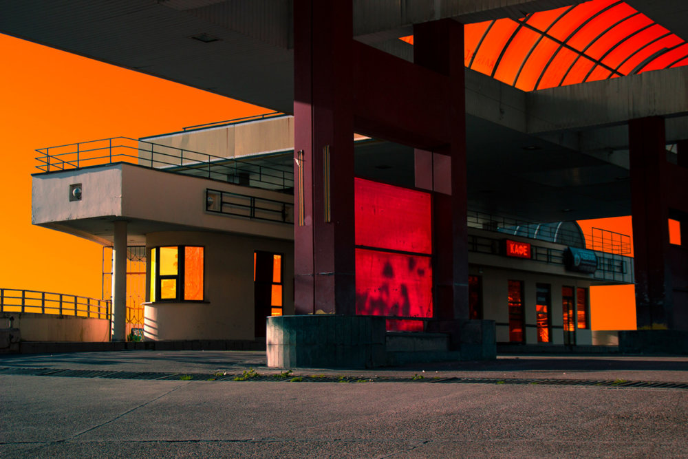 Glowing City The Alternative World In Vibrant Orange Shades By Slava Semeiuta 6