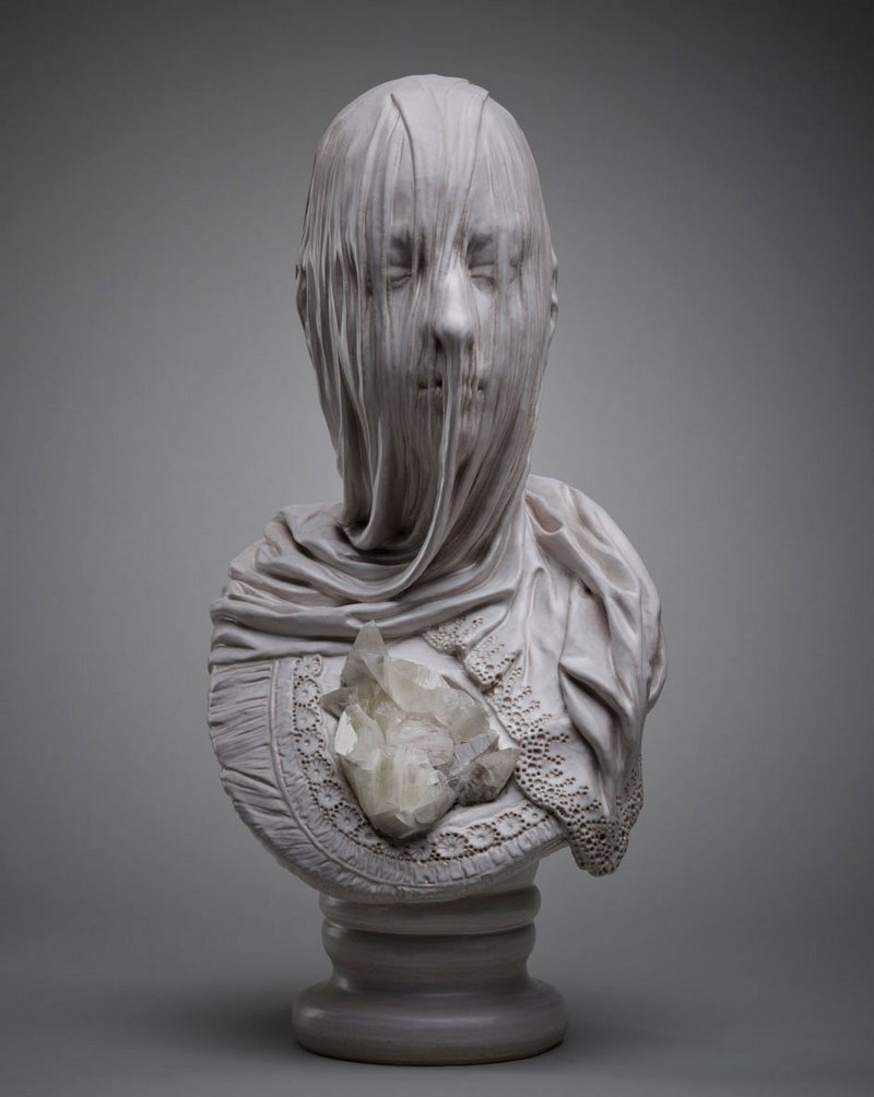 Intricate Sculptures Of Ghostly Veiled Busts By Livio Scarpella 1