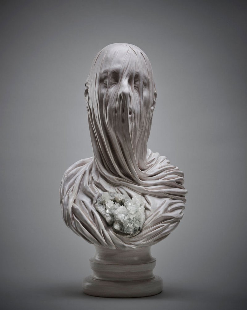 Intricate Sculptures Of Ghostly Veiled Busts By Livio Scarpella 3