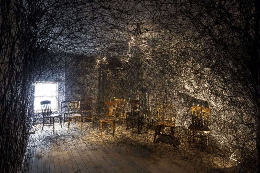 Intriguing Yarn Installations By Chiharu Shiota 23