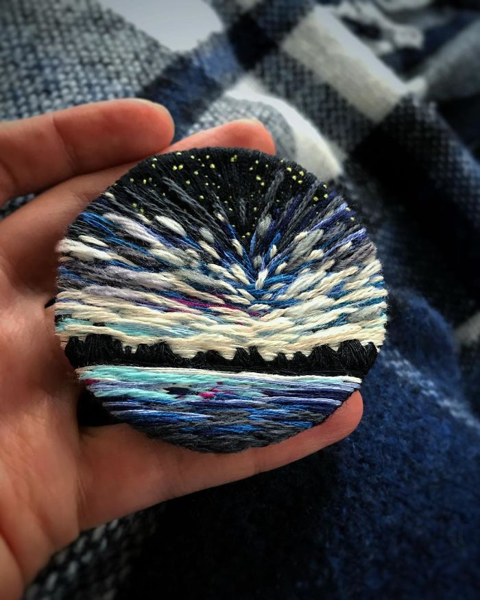 Lush Embroidery Hoop Art Of Landscapes In Vivid Colors By Vera Shimunia 18