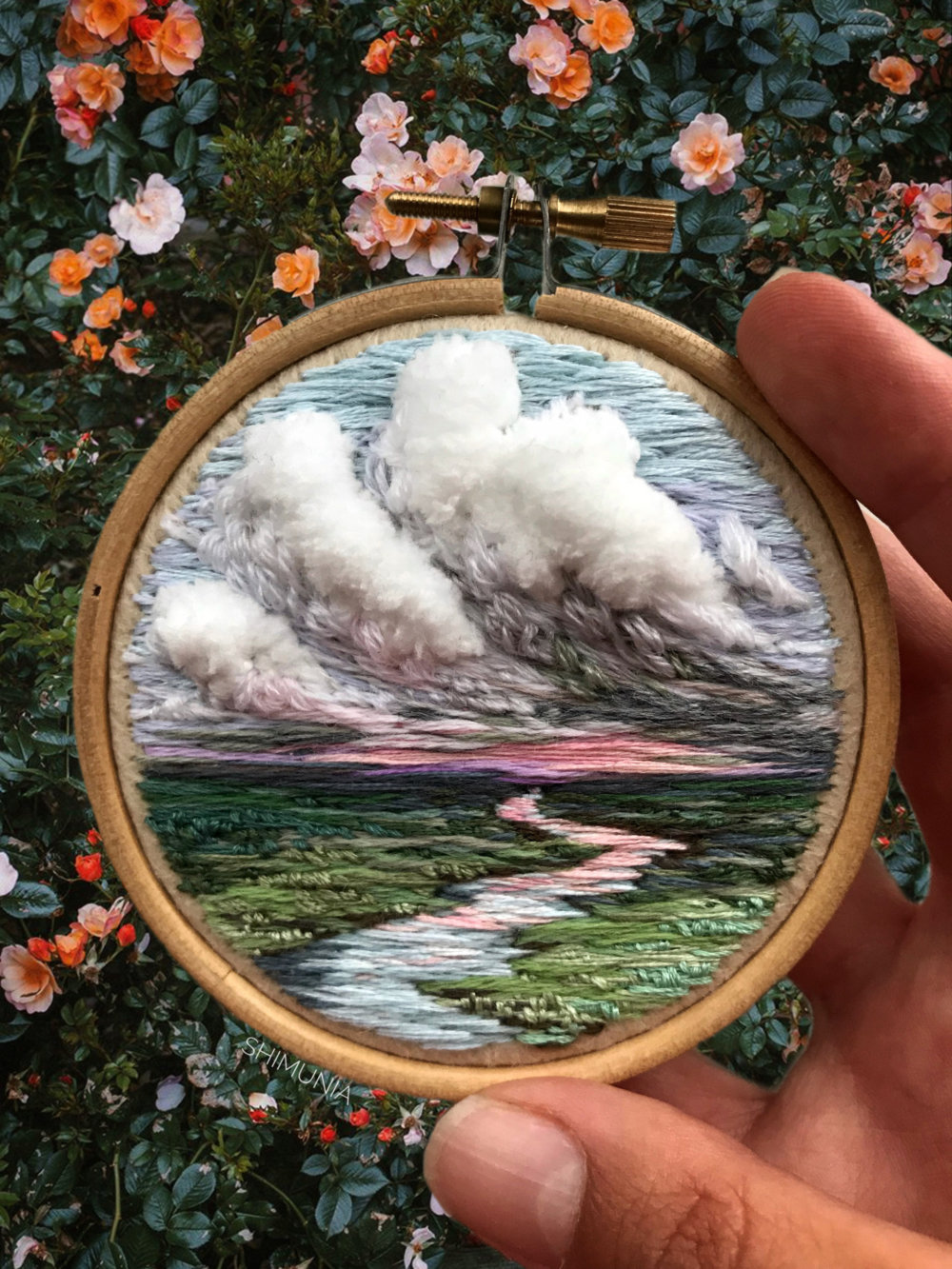 Lush Embroidery Hoop Art Of Landscapes In Vivid Colors By Vera Shimunia 2