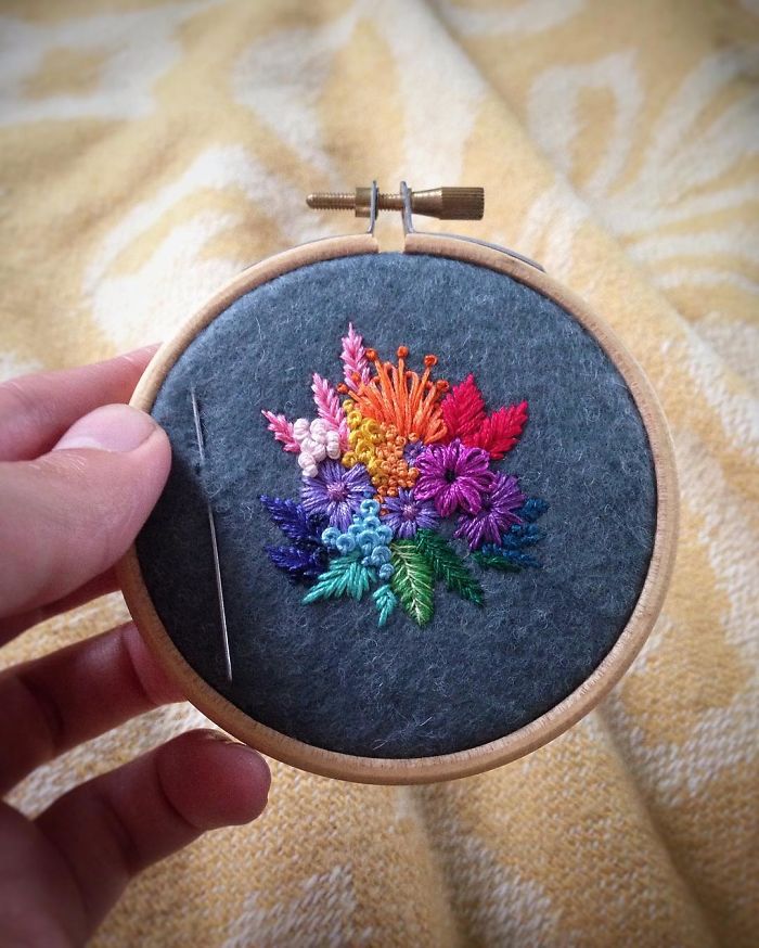 Lush Embroidery Hoop Art Of Landscapes In Vivid Colors By Vera Shimunia 20
