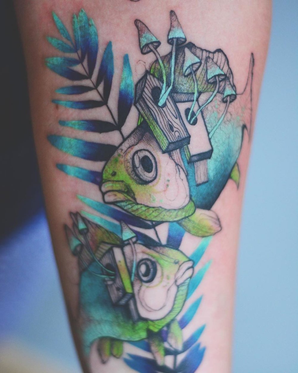 Marvelous Neon Color Tattoos By Polish Artist Joanna Swirska 14