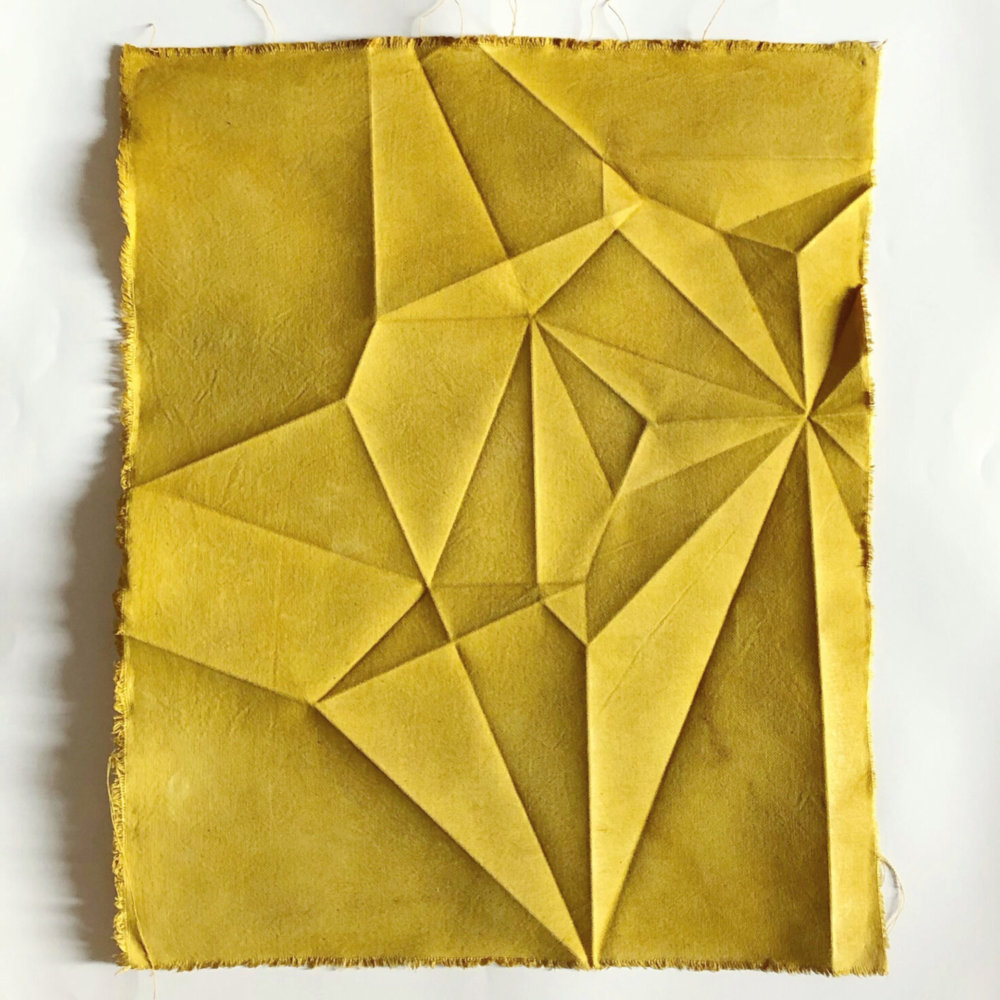 Naturally Dyed Cotton Fabrics Shaped Into Abstract Origami Figures By Sipho Mabona 1
