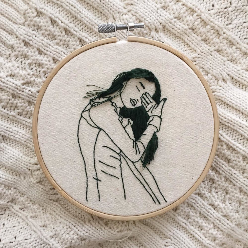 Wonderful Hair Embroidery Hoop Art By Fashion Model And Artist Sheena Liam 9
