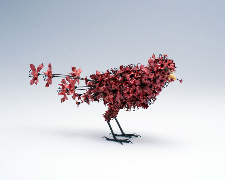 Animal Sculptures Made Of Metallic Blooms By Taiichiro Yoshida 5