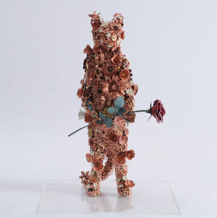 Animal Sculptures Made Of Metallic Blooms By Taiichiro Yoshida 8