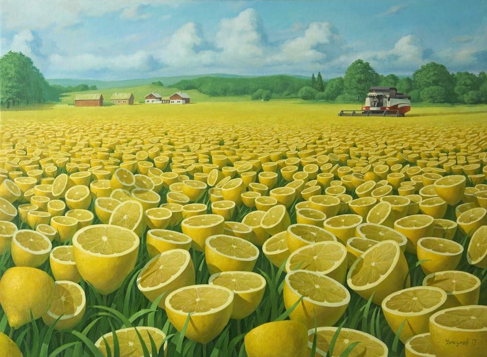 Citrus World The Surreal Lemon Themed Paintings Of Vitaliy Urzhumov 6