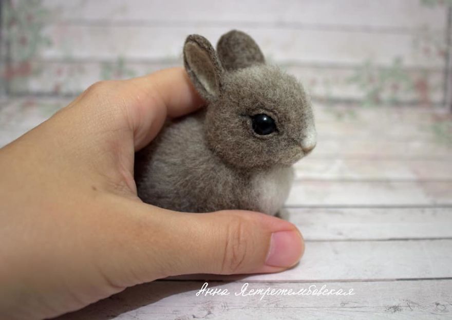 Cute And Realistic Handmade Felted Wool Animals By Anna Yastrezhembovskaya 12