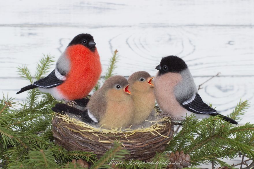 Cute And Realistic Handmade Felted Wool Animals By Anna Yastrezhembovskaya 20