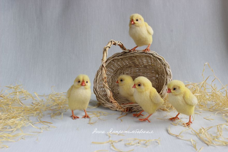 Cute And Realistic Handmade Felted Wool Animals By Anna Yastrezhembovskaya 22