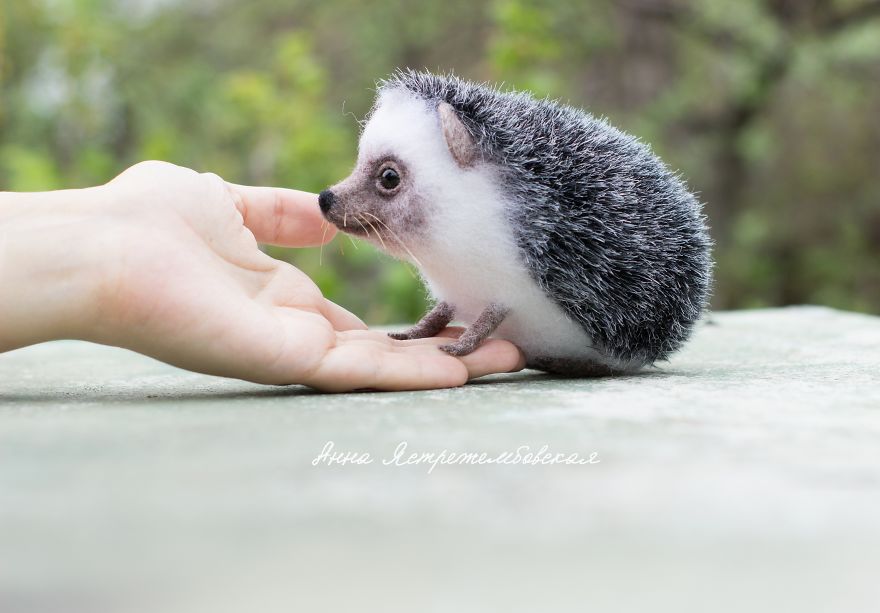 Cute And Realistic Handmade Felted Wool Animals By Anna Yastrezhembovskaya 8