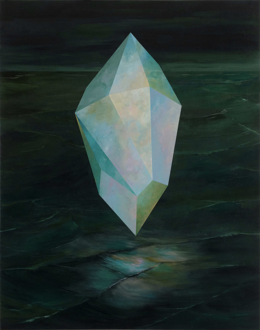 Incandescence Surrealistic Floating Crystal Paintings By Rebecca Chaperon 1