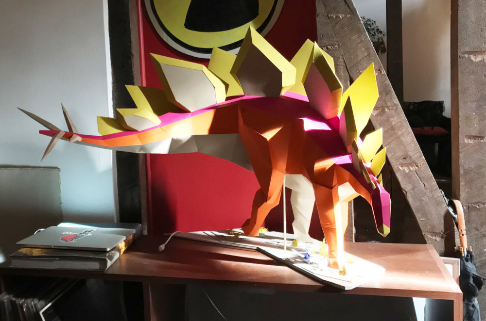 Khartosauria Colorful And Accurate 3d Dinosaur Paper Sculptures By Seba Naranjo 2