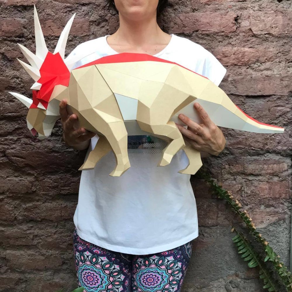 Khartosauria Colorful And Accurate 3d Dinosaur Paper Sculptures By Seba Naranjo 9