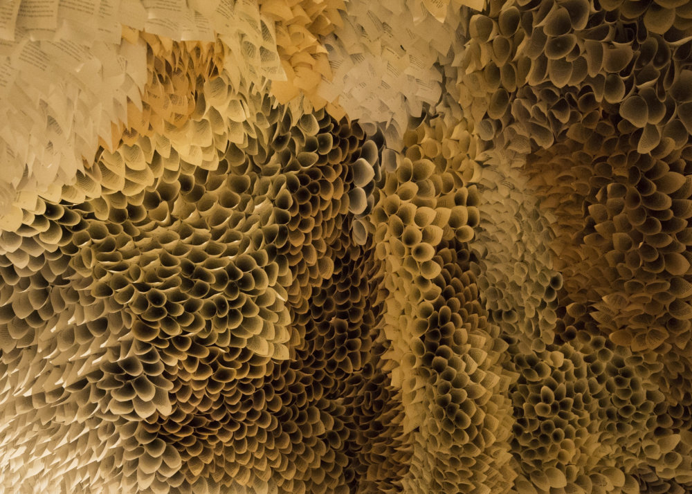 Manifestation Cave Installations Made Of Millions Of Hand Rolled Paper Cones By Samuelle Green 11