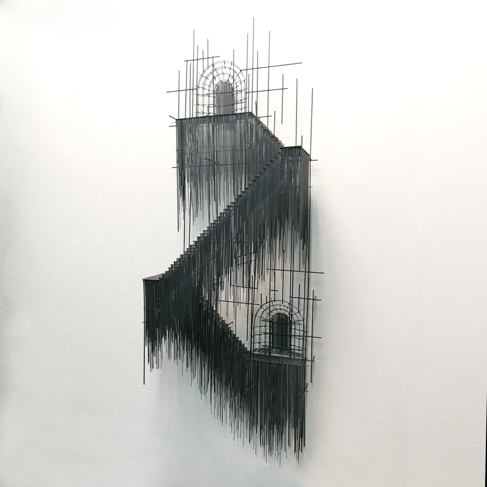 Metal Sketches Architectural Steel Wire Sculptures By David Moreno 1
