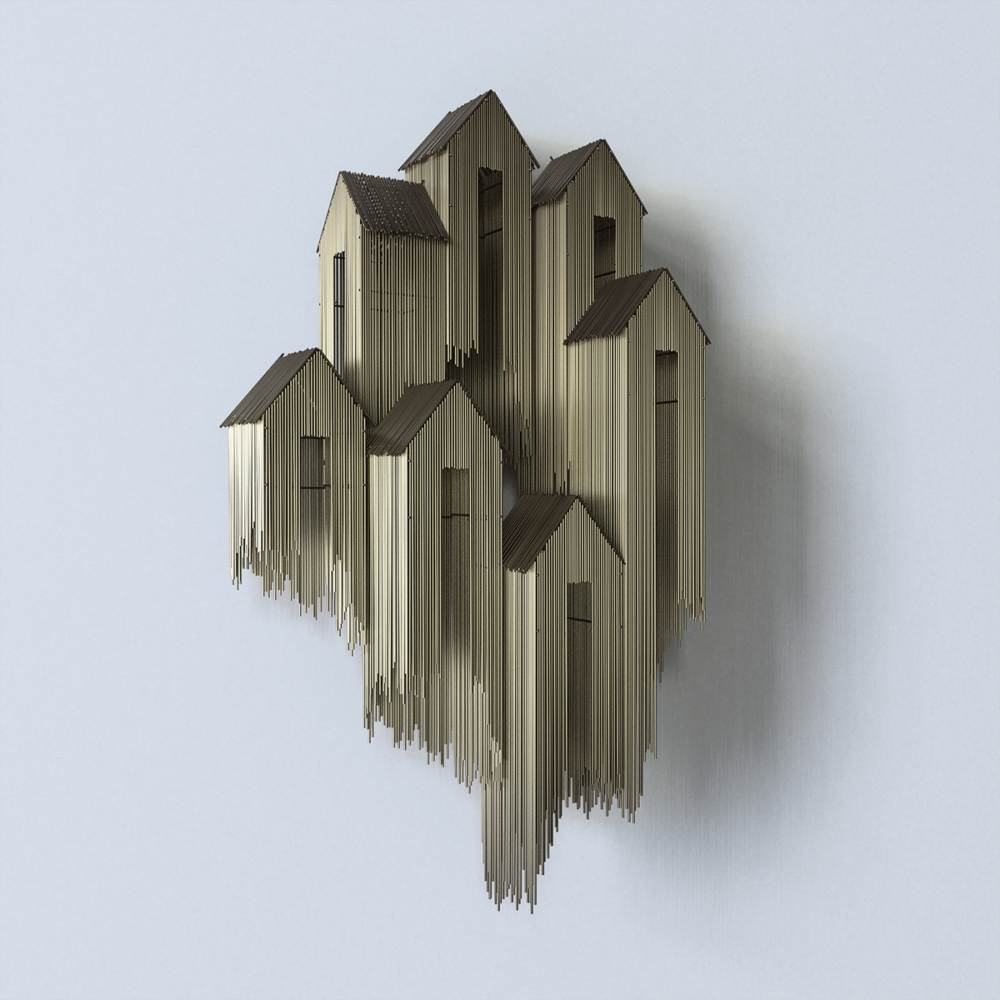 Metal Sketches Architectural Steel Wire Sculptures By David Moreno 4