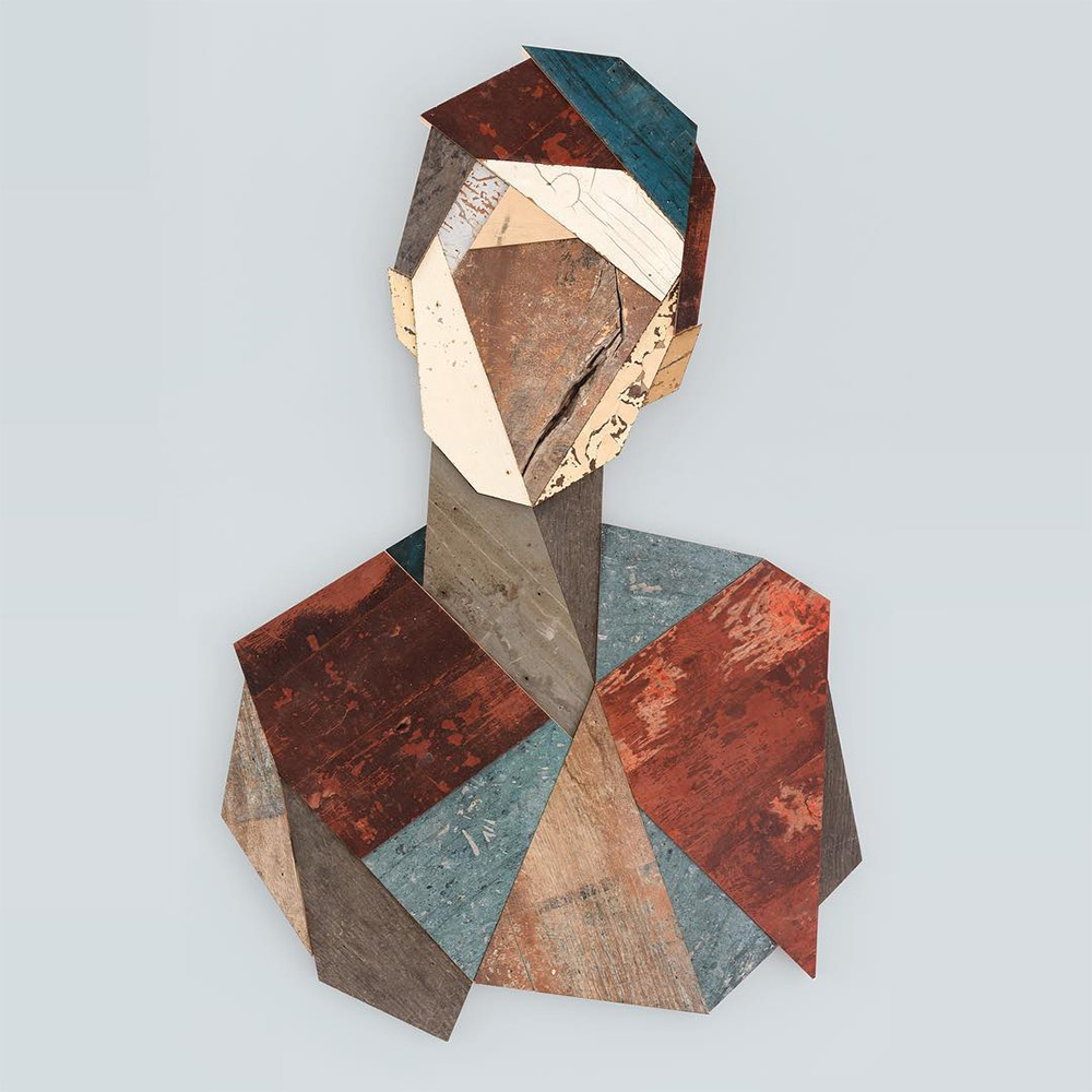Strook Geometric Murals Of Figure Collages Made Of Old Doors And Pieces Of Furniture By Stefaan De Croock 5