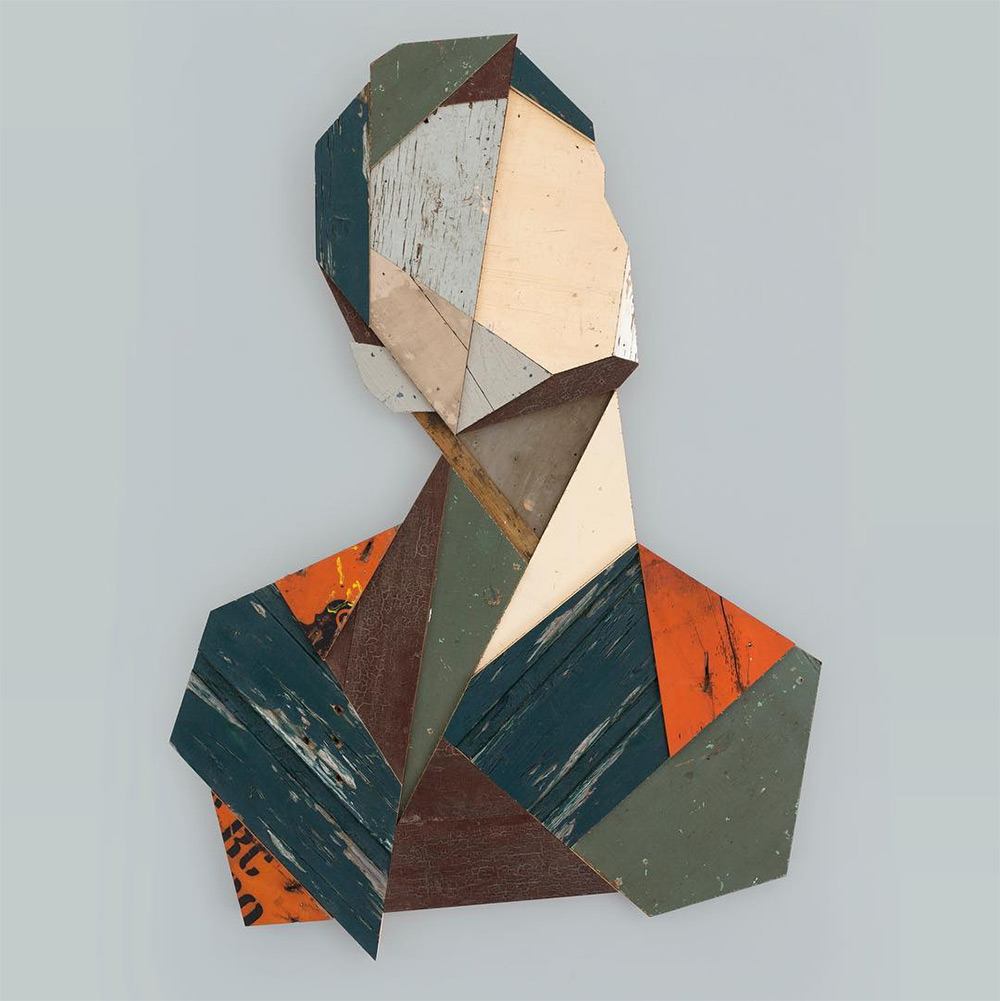 Strook Geometric Murals Of Figure Collages Made Of Old Doors And Pieces Of Furniture By Stefaan De Croock 6