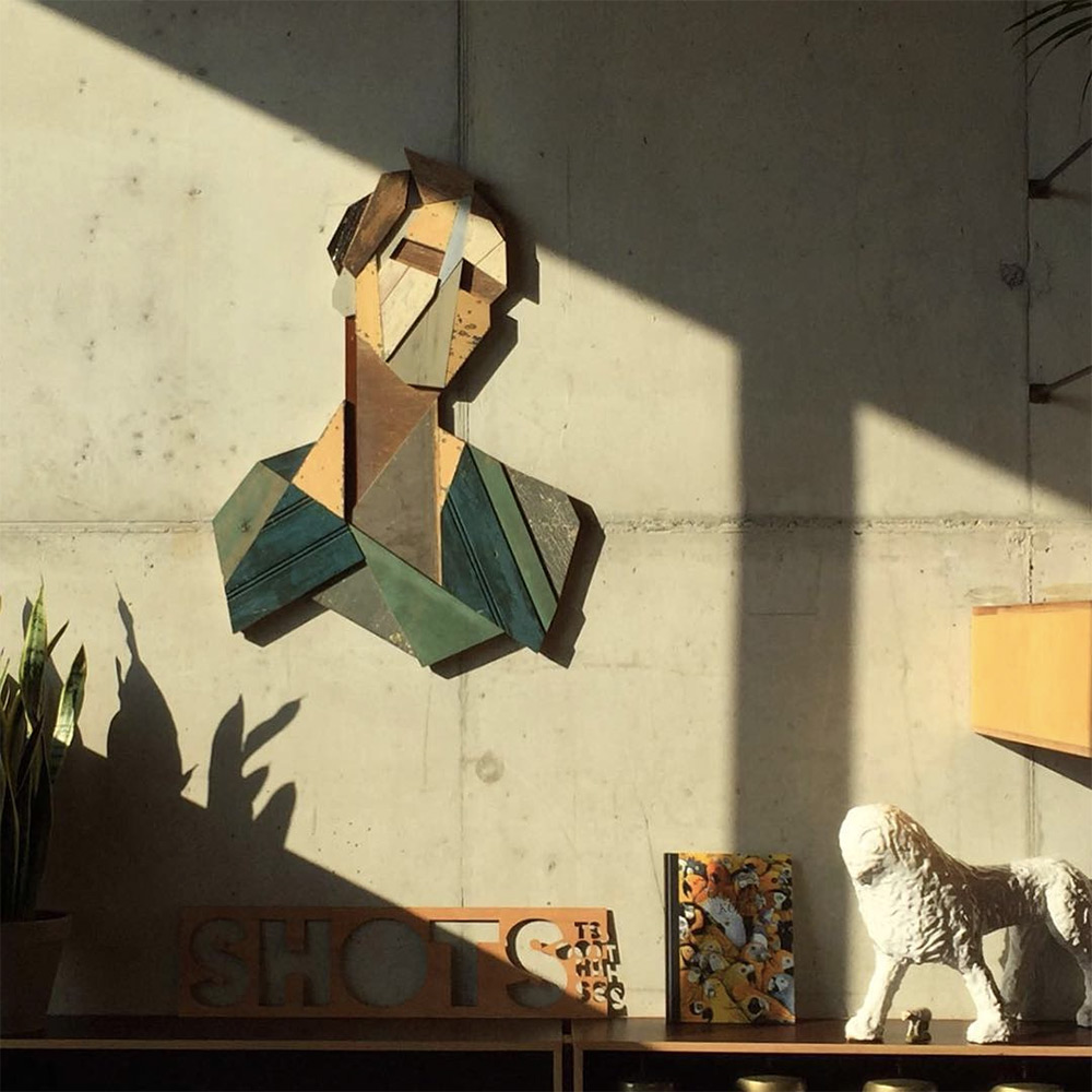Strook Geometric Murals Of Figure Collages Made Of Old Doors And Pieces Of Furniture By Stefaan De Croock 8
