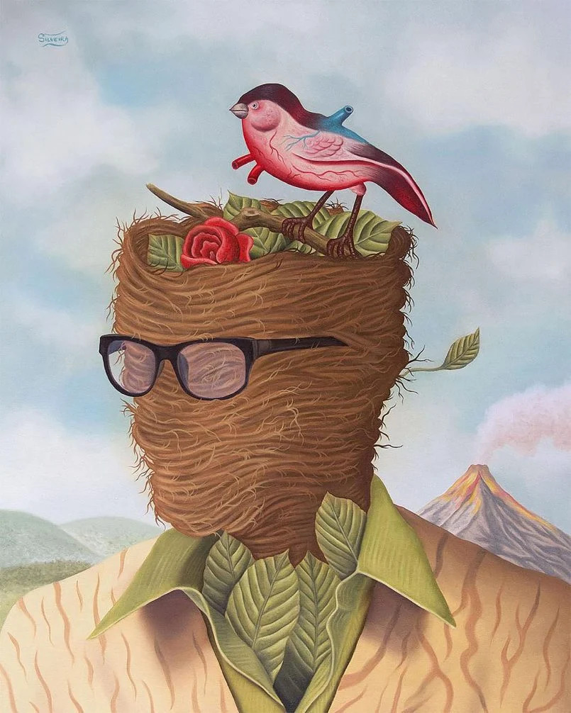 Surrealist Portrait Paintings Blending Human Heads With Nature Elements By Rafael Silveira 12