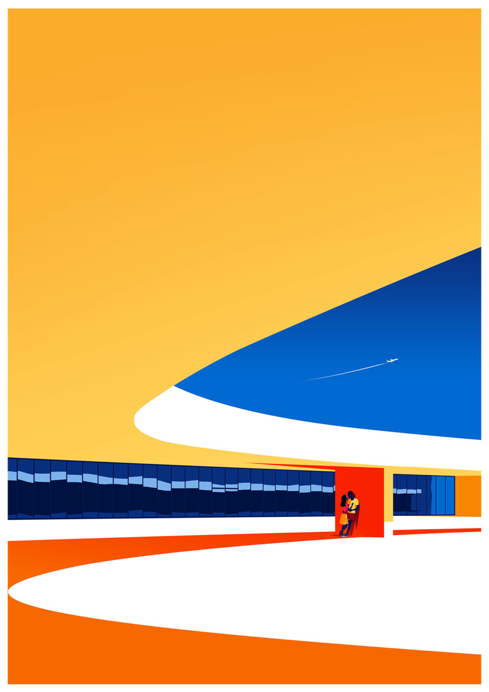 Utopia Architectural Illustration Series Featuring Oscar Niemeyers Design Lines By Levente Szabo 1