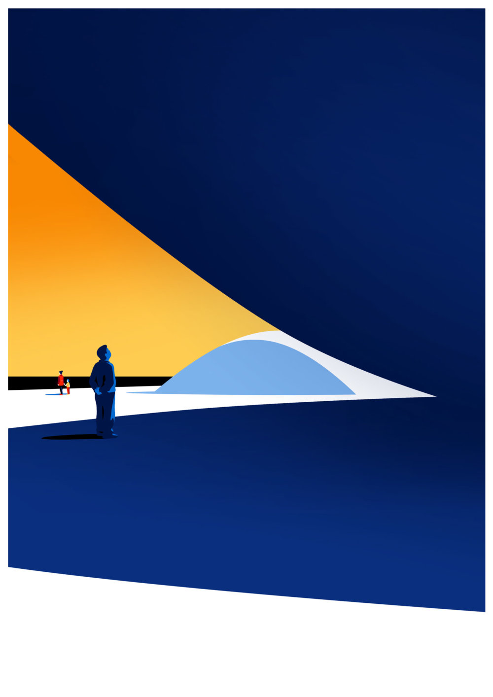 Utopia Architectural Illustration Series Featuring Oscar Niemeyers Design Lines By Levente Szabo 3