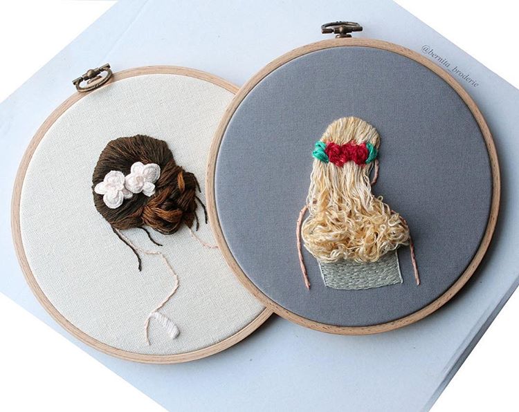 Beautiful Hair Embroidery Art By Bernita Broderie 13