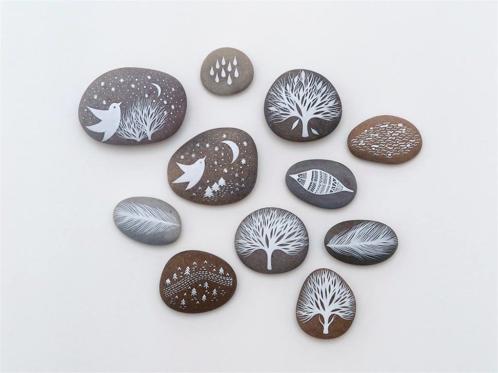 Beautifully Illustrated Beach Pebbles And Glass By Natasha Newton 13