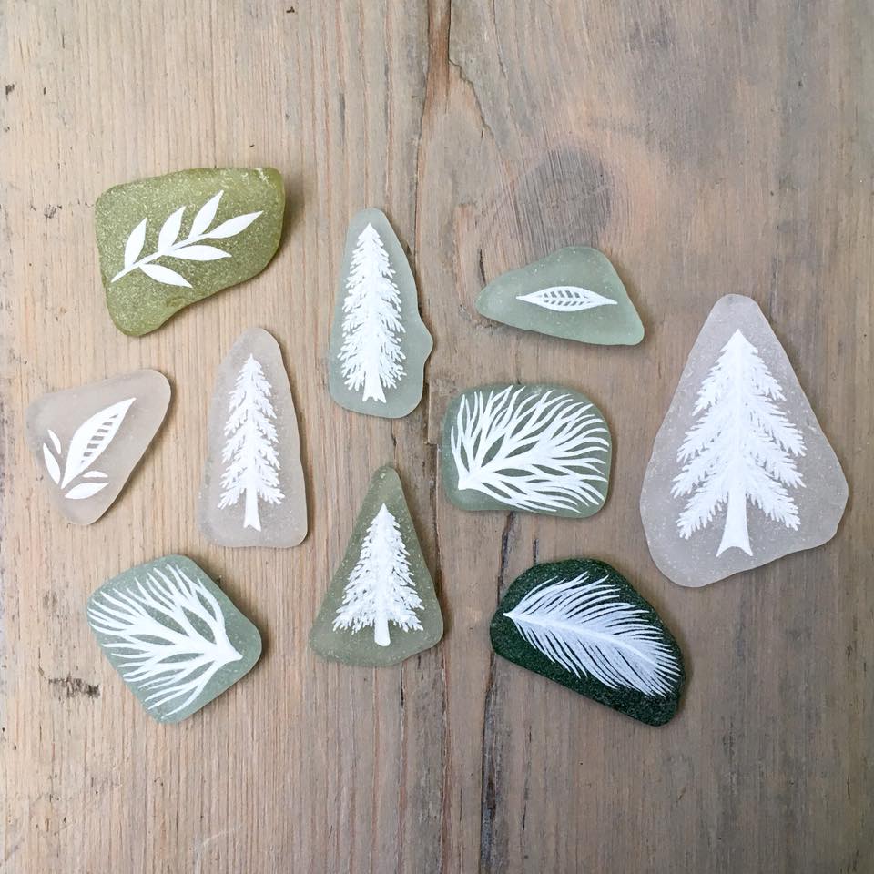 Beautifully Illustrated Beach Pebbles And Glass By Natasha Newton 3