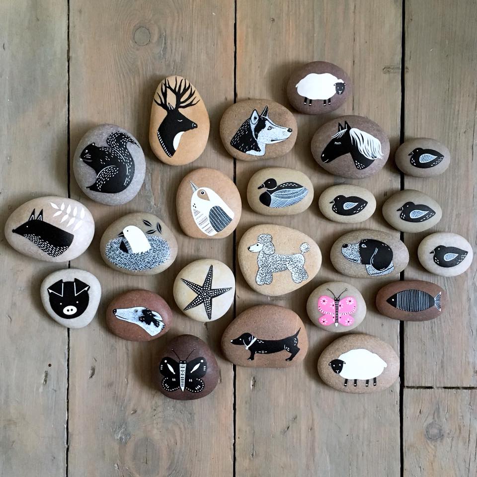 Beautifully Illustrated Beach Pebbles And Glass By Natasha Newton 6