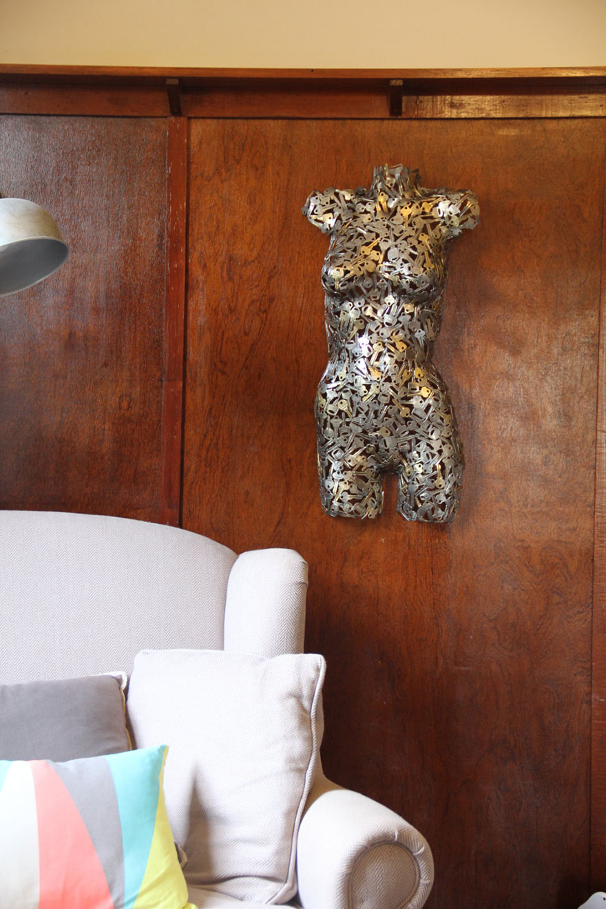 Discarded Keys Coins And Bottle Caps Turned Into Amazing Artworks By Michael Moerkerk 7