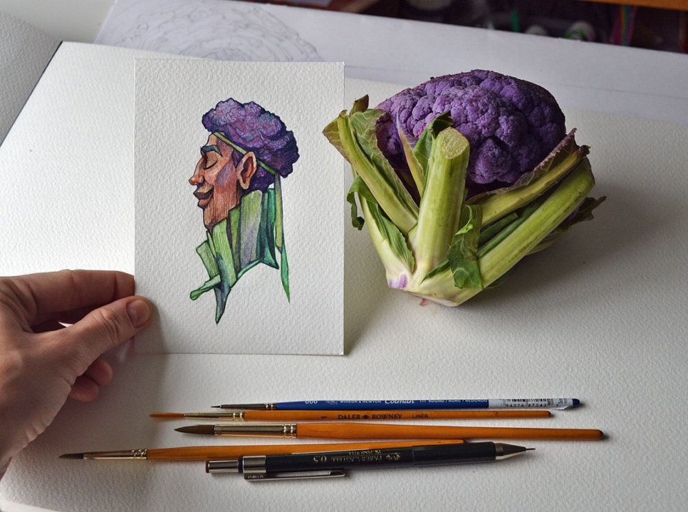 Fruits And Vegetables Turned Into Gorgeous Characters By Marija Tiurina 3
