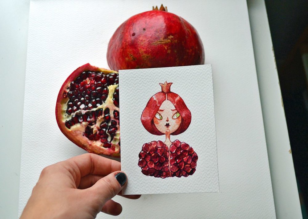 Fruits And Vegetables Turned Into Gorgeous Characters By Marija Tiurina 4