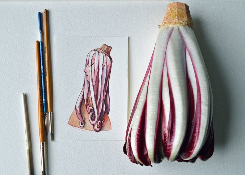 Fruits And Vegetables Turned Into Gorgeous Characters By Marija Tiurina 9