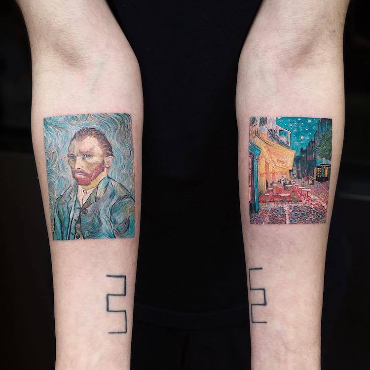 Great Painters Masterpieces Turned Into Amazing Tattoos By Eva Karabudak 8