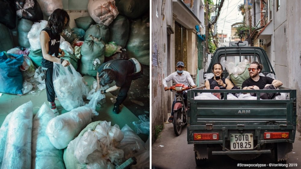 Huge Wave Sculptures Made Of Thousands Of Discarded Straws By Von Wong 04