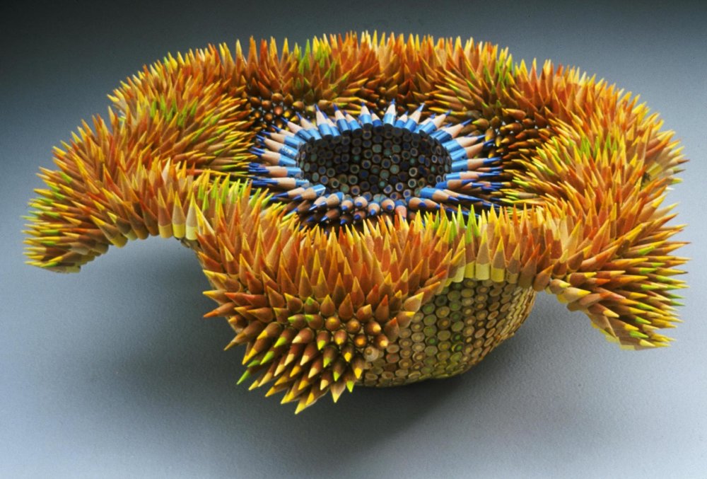Kinesthetic Sculptures Made Out Of Colored Pencils By Jennifer Maestre 2