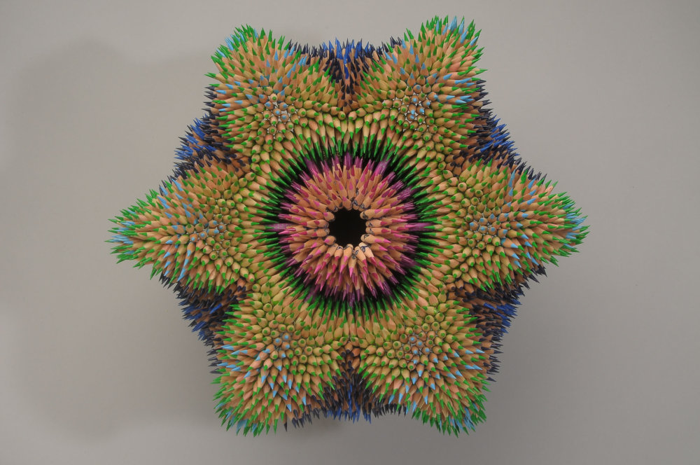 Kinesthetic Sculptures Made Out Of Colored Pencils By Jennifer Maestre 8