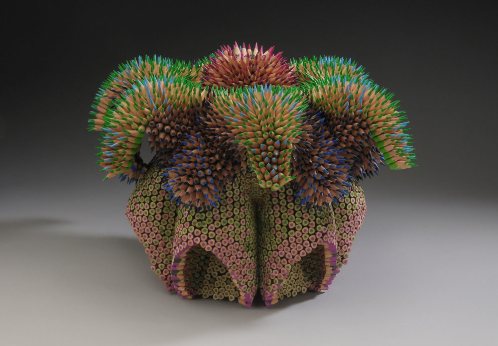 Kinesthetic Sculptures Made Out Of Colored Pencils By Jennifer Maestre 9
