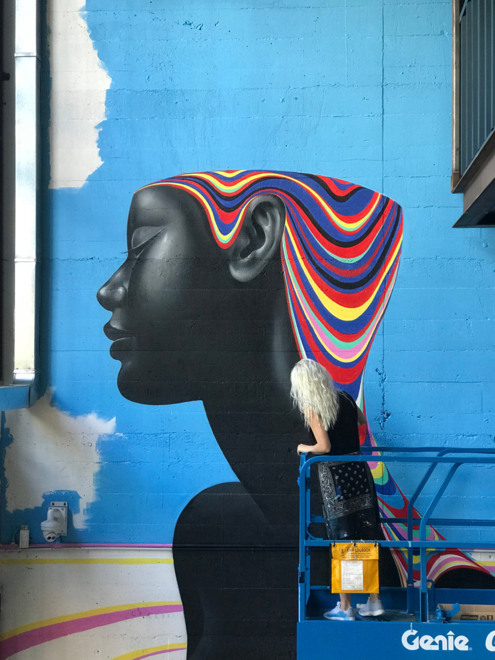 Murals Of Monochromatic Figures Pouring Colorful Fluids By Gina Kiel 10