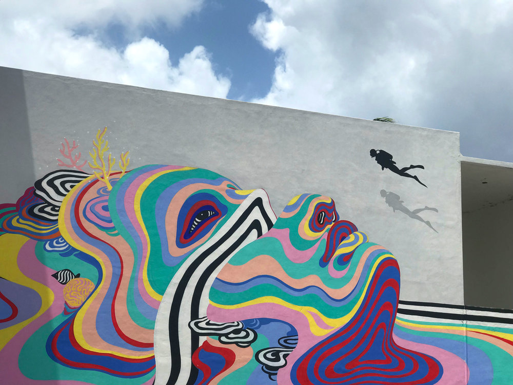 Murals Of Monochromatic Figures Pouring Colorful Fluids By Gina Kiel 15